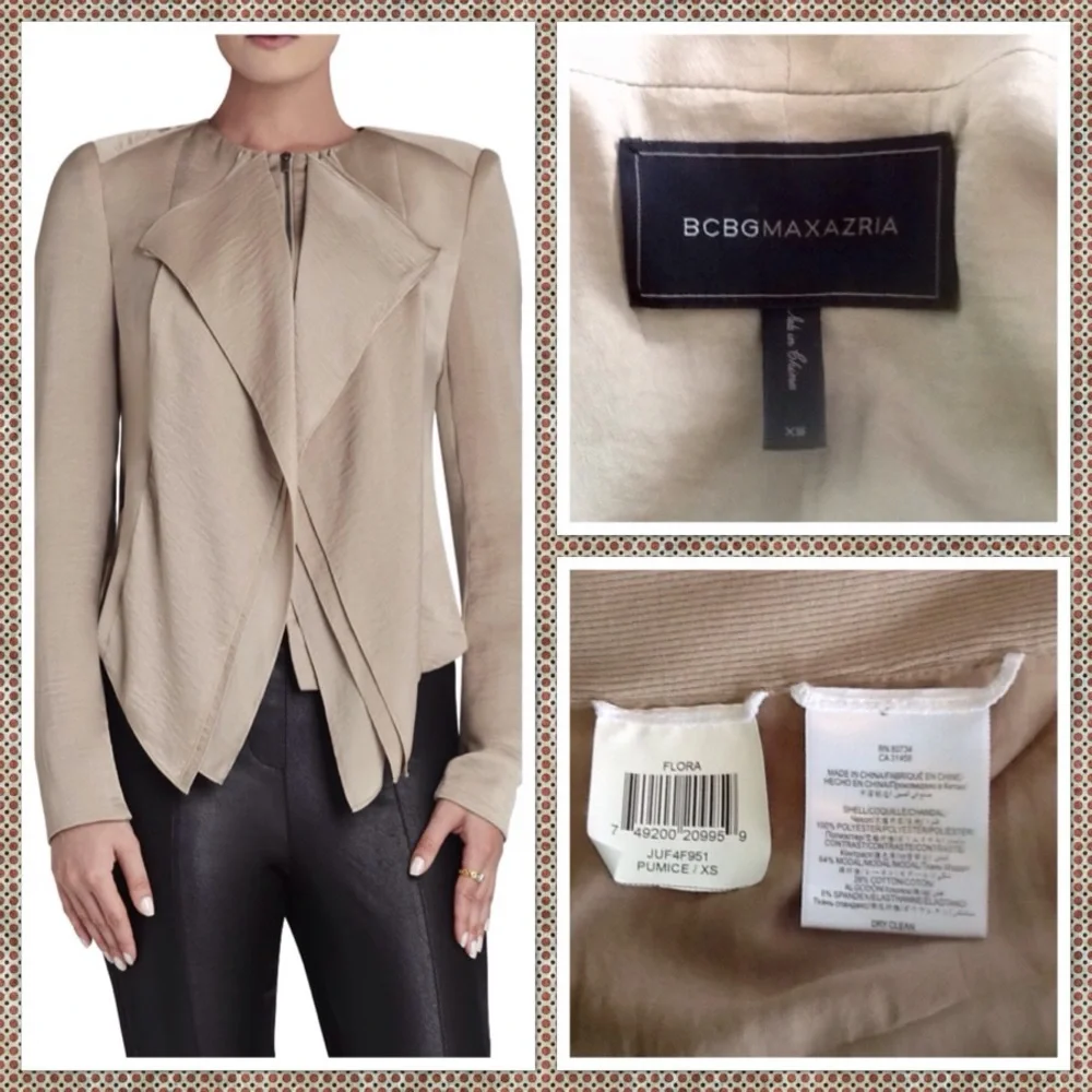 BCBG Flora Ruffle Jacket - Picture 1 of 8